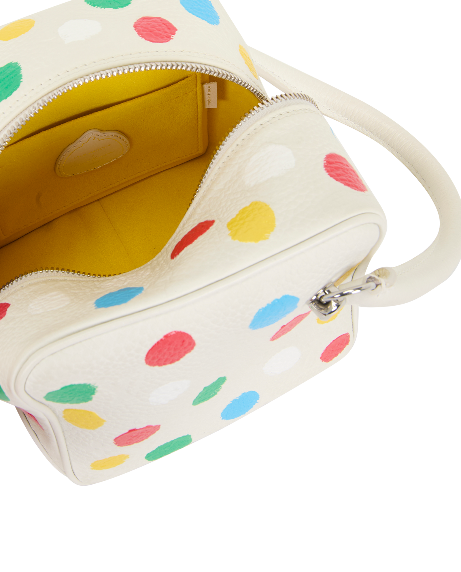 x Yayoi Kusama 2023 Square Bag, &pound;1,900, Handbags, Cream, Leather, Other view